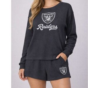 WEAR by Erin Andrews Las Vegas Raiders Waffle Knit Lounge Set NWT XL
